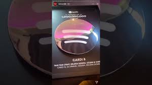 Today it was announced that the canadian superstar became the first artist with a song to surpass one billion streams in spotify's history by way of his huge hit, one dance. Cardi B Receives Plaque Celebrating 1 Billion Spotify Streams For Taki Taki Youtube
