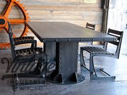 Vintage Industrial Dining Table And Chairs Industrial Dining Table Vintage Industrial Dining Table Industrial Design Furniture