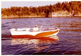 My Dad In The Late 50s Boat Was All Wood And Handmade By A Kansas City Fireman 40hp Scott Outboard Lake Mahogany Boat Wooden Boats Classic Wooden Boats