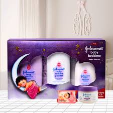 This beautiful baby gift box is filled with the essentials any newborn baby will need for bath time. Bed Time Hamper For Babies From Johnsons And Johnsons To India