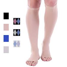 Doc Miller Open Toe Compression Socks 30 40 Mmhg 1 Pair Medical Grade Stockings