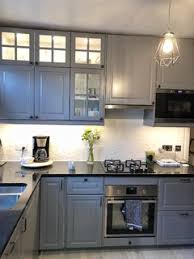 A reasonably easy and affordable way to make your ikea kitchen look bespoke is to paint the cabinet doors. Traditionnal Grey Ikea Kitchen Makeover Renovation Klassisch Kuche London Von My Mindful Home Online Design And More Houzz
