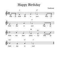 Free Sheet Music Free Lead Sheet Happy Birthday To You Key Of F Major Lead Sheet Happy Birthday Song Music Happy