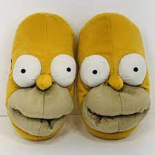 Homer Simpson slippers - Size 9-10 Mustard Color From The Simpsons | eBay