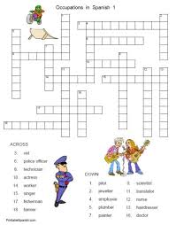 Rd.com knowledge brain games we've used the names of snow white's diminutive friends as clues i. Printable Spanish Freebie Of The Day Occupations In Spanish Crossword 1 From Printablespanish Com Blended Learning Spanish Questions Teaching Spanish