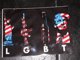 I mean it just took me at least one whole minute to say that acronym! Lgbt Flyers Picturing Lady Liberty Gun Beer And Trump Sent To Nashville Gay Bars