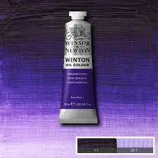 The red characteristic of this pigment mixes well with any yellow, orange, red or violet and the blue characteristic of this pigment mixes well with most blue, turquoise or green. Winton Oil Colour Dioxazine Purple Winsor Newton Farben Gestaltung Drachental