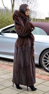 Long Trench Fur Coat Saga Mink With Beautiful Hood Belt Is One Of This Fur That We Do Not Have T Fur Coat Street Style Long Fur Coat Leather Coat