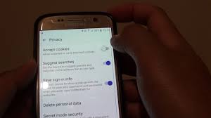 Open privacy and security menu * note that on chrome, you need to go to site setting 3. Samsung Galaxy S7 How To Enable Disable Internet Cookies Youtube