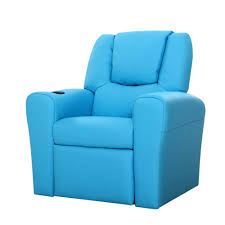 Designed with unique color and solid wood frame, the recliner enjoys great appearance and durability. Buy Kids Recliner Chair Blue Pu Leather Sofa Lounge Couch Children Armchai Online In Australia
