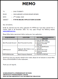 However, as the officer will usually collect. Drb Hicom U Memo Ptptn Online Application