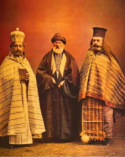 An Armenian priest, a Muslim Mullah, and a Greek priest, Konia. (1873, in Ottoman Empire).