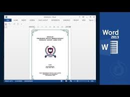 Cara Membuat Cover Makalah Di Microsoft Office 2013 Youtube