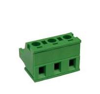 Terminal Block to Carriage 7.62 Pitch Female 3 Way Green