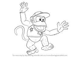 Learn How To Draw Diddy Kong From Super Smash Bros (Super Smash Bros.) Step  By Step : Drawing Tutorials