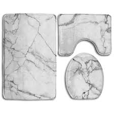 Check out all the inspo here. Gohao Gray White Marbling Texture 3 Piece Bathroom Rugs Set Bath Rug Contour Mat And Toilet Lid Cover Walmart Com Walmart Com