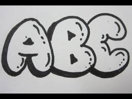 How To Draw Bubble Letters All Capital Letters Youtube Bubble Drawing Bubble Letters Graffiti Lettering