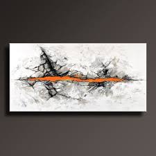 Abstract Acrylic Canvas Painting Black And White 72 Abstract Painting Black White Gray Orange Painting In 2020 Original Canvas Art Abstract Painting Abstract