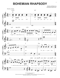 Bohemian Rhapsody Queen Easy Piano Download 1 Best Sheet Music Easy Piano Sheet Music Piano Sheet Music Free Sheet Music