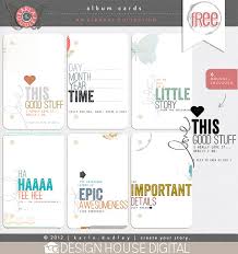 Here are a few cards i have recently made for our swaps. 250 Free Project Life Journaling And Filler Cards Fab N Free