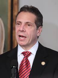 Governor Andrew Cuomo arrives to vote in Mount Kisco