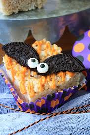Spooky Bat Halloween Rice Krispie Treats Mostly Homemade Mom Recipe Halloween Rice Krispie Treats Rice Krispie Treats Halloween Rice Krispies