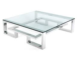 Transform your living room with a versatile look with this open and angled coffee table. Contemporary Coffee Table Brooklyn Villiers Glass Stainless Steel Square