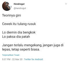 Sesungguhnya wanita diciptakan dari tulang rusuk, ia tidak bisa lurus untukmu di atas satu jalan. Relationship Chat Added A New Photo Relationship Chat