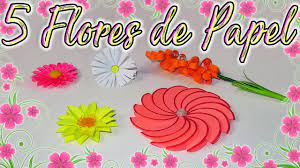Dicas para escolher o papel para suas flores. Diy 5 Flores De Papel Para El Dia De La Madre Youtube