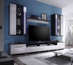 Wohnwand Weiss Hochglanz Grau Mit Beleuchtung Woody 61 00086 Modern Jetzt Bestellen Unter Https Moebel Ladendirekt De Wohnzimmer Furniture Flat Screen Sale
