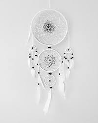Black And White Dream Catcher Wall Art White Dream Catcher Large Triple Dream Catcher Dreamcatcher Handmade Black Beads White Feathers Home Dream Catcher Dream Catcher Boho Large Dream Catcher