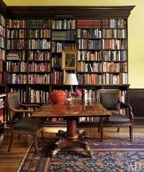 Table Chairs In Front Of Bookshelves Home Libraries Home Library Beautiful Bookshelf