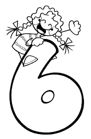 Numero 6 Para Colorear