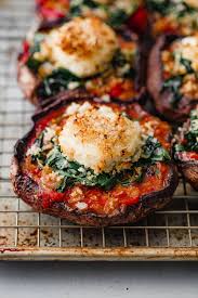 Stuffed Portobello Mushrooms With Crispy Goat Cheese A Beautiful Plate