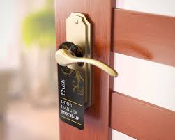 Set Of Door Hanger Mockups Free Mockup Mockup Free Psd Door Hangers