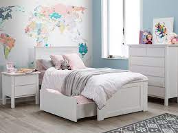 White Single Bedroom Suite With Storage Furniture Modern Furniture Stores Twin Trundle Bed