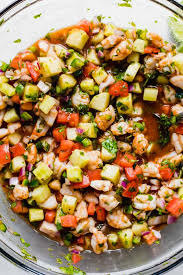 The additional flavorings range from mango to avocado to cucumber. Best Easy Shrimp Ceviche Recipe