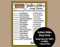 We have compiled the best list of music trivia…. Golden Oldies Music Etsy