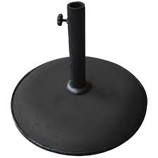 The effect of such a base is that it is less noticeable, because it fits better within the garden. Black Concrete Garden Parasol Base Garden Parasol Base