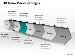 3d Arrow Process 8 Stages Flow Chart Free Powerpoint