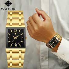 Best prices on gold square mens dial watch in watches. Wwoor Mens Luxury Gold Quartz Watch Unique Square Dial Sport Waterproof Business Wristwatch Buy At A Low Prices On Joom E Commerce Platform