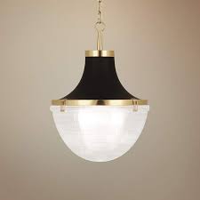 Brighton 13 Wide Modern Brass And Matte Black Pendant Light 75n08 Lamps Plus