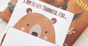 I received this in a monthly gift box and munchkin immediately latched on to this book and story. Gratitude Activity For Preschoolers Free Printable Inspired By Bear Says Thanks Sunny Day Family