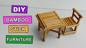 See more ideas about bamboo furniture, bamboo, bamboo art. Diy Bamboo Stick Table And Chair Mini Furniture 5 Youtube