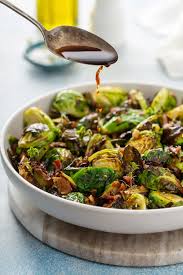Add balsamic vinegar to a medium sauce pan. Air Fryer Brussels Sprouts With Bacon Balsamic My Baking Addiction