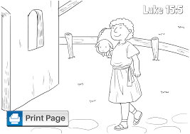 This coloring page bundle includes a variety of pictures so you will find something that works for your group. Parable Of The Lost Sheep Coloring Pages Free Printables Connectus