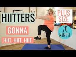 Plus Size Modified Full Body Hiit Home Workout For Obese People No Jumping No Equipment Yo In 2020 Hiit Workout At Home At Home Workouts Full Body Weight Workout