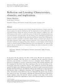 Values reflection every individual has a set of his or her own personal values that dictates how he or she reacts to situations in life and these values also define who he or she is. Pdf Reflection And Learning Characteristics Obstacles And Implications