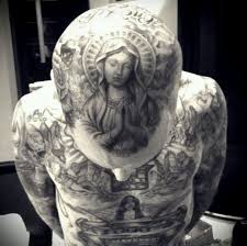 Neck tattoos continue to be one of the most badass tattoo ideas. Travis Barker Virgin Mary Head Tattoo Chuey Quintanar