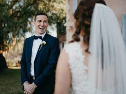 If you're looking for artsier shots to add to your wedding album, we suggest having a first look wedding photoshoot. First Look Photos That Show It S The Sweetest Wedding Tradition